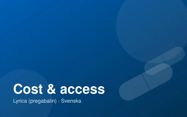 Lyrica pregabalin förpackning som illustrerar frågor om pris