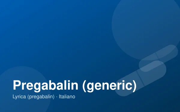 Capsule di Lyrica con il principio attivo pregabalin