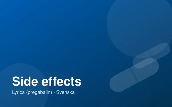 Lyrica pregabalin kapslar som illustrerar information om biverkningar